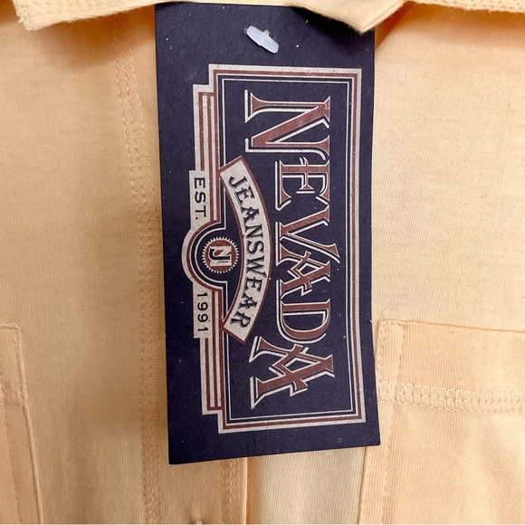 🔴SOLD🔴Vintage 90s Nevada Cotton Jersey Button Down Shirt - Picture 5 of 6